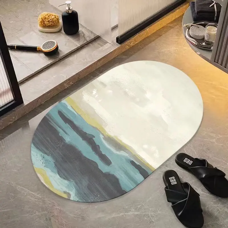 Bathroom Cabinet Diatom Mud Door Absorbent Foot Mat Quick Drying Non-slip Floor Mat Toilet Toilet Door Mat Carpet