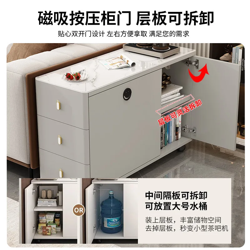 several side cabinets on the , side storage cabinets, household mobile tea table side cabinets