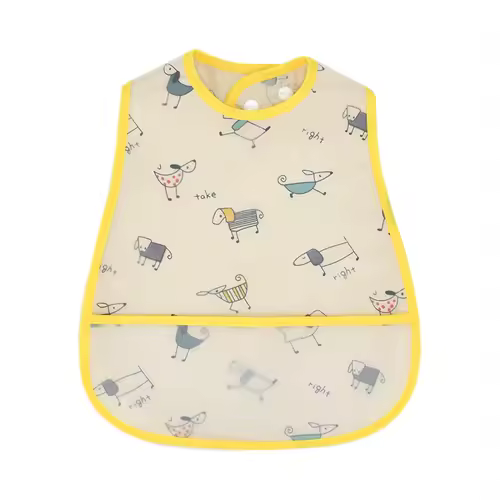 2023New Cartoon Pattern EVA Waterproof Pocket Lunch Feeding Bibs Adjustable Baby Bibs Cute Children Baby Apron Kids Burp Cloths - Image 27