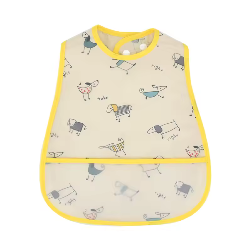 2023New Cartoon Pattern EVA Waterproof Pocket Lunch Feeding Bibs Adjustable Baby Bibs Cute Children Baby Apron Kids Burp Cloths - Image 27