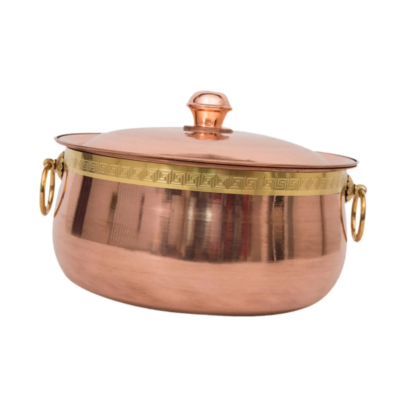 Stockpot Copper Hot Pot,Cookware,Easy to Clean,Sturdy Multifunctional Thick Cooking Pot Shabu Shabu Pot for Kitchen Household