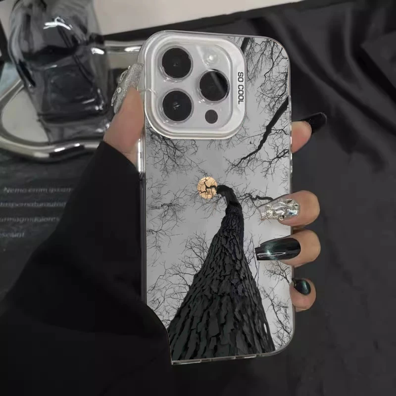 

Dead wood Pattern Phone Case For iPhone 16 15 14 13 12 11 Pro Max X XS XR 7 8 Plus 16E 16Pro 15 IMD Laser Hard PC Cover Fundas