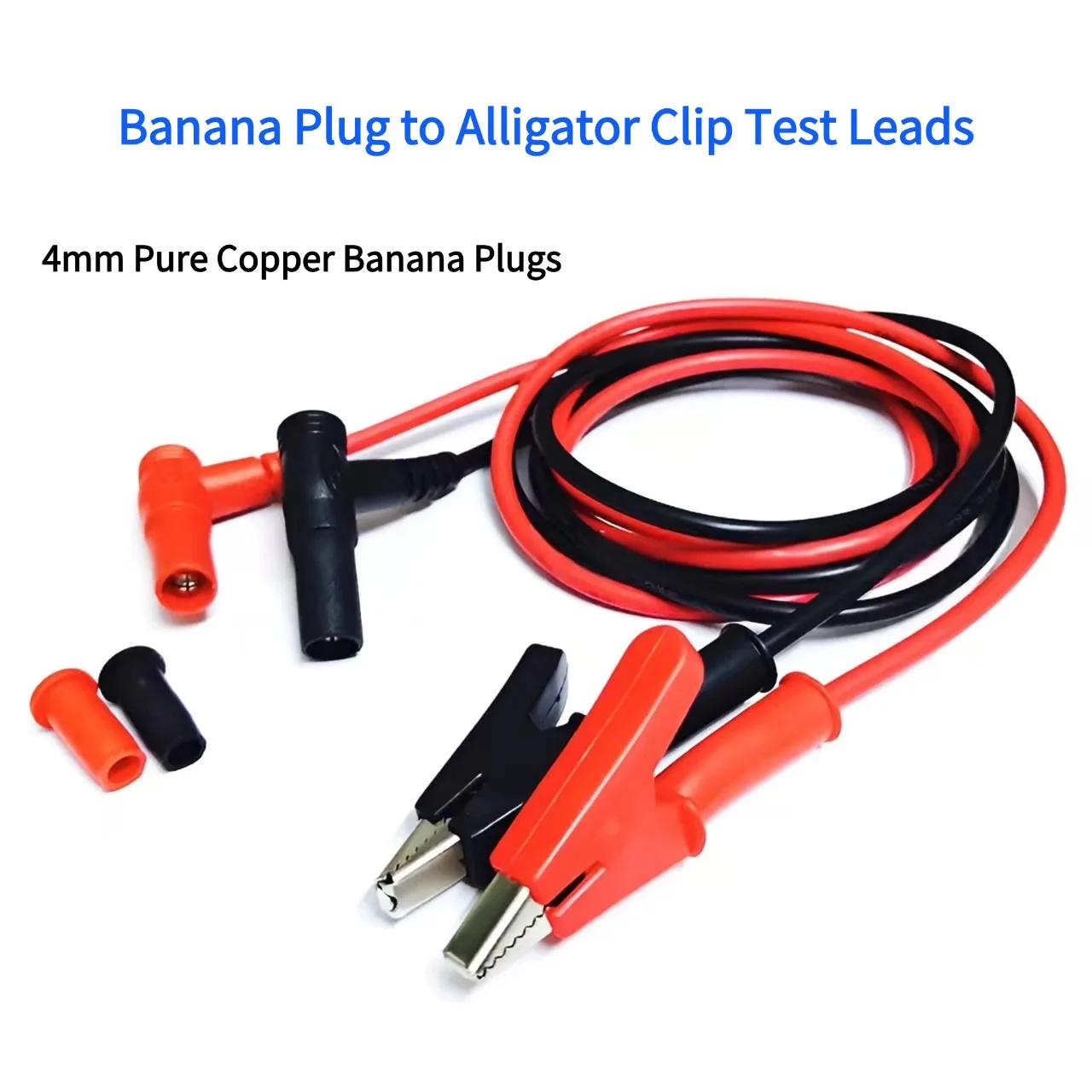 4mm Pure Copper Banana Plug to Alligator Clip Test Leads Multimeter Stable Voltage Test Cable