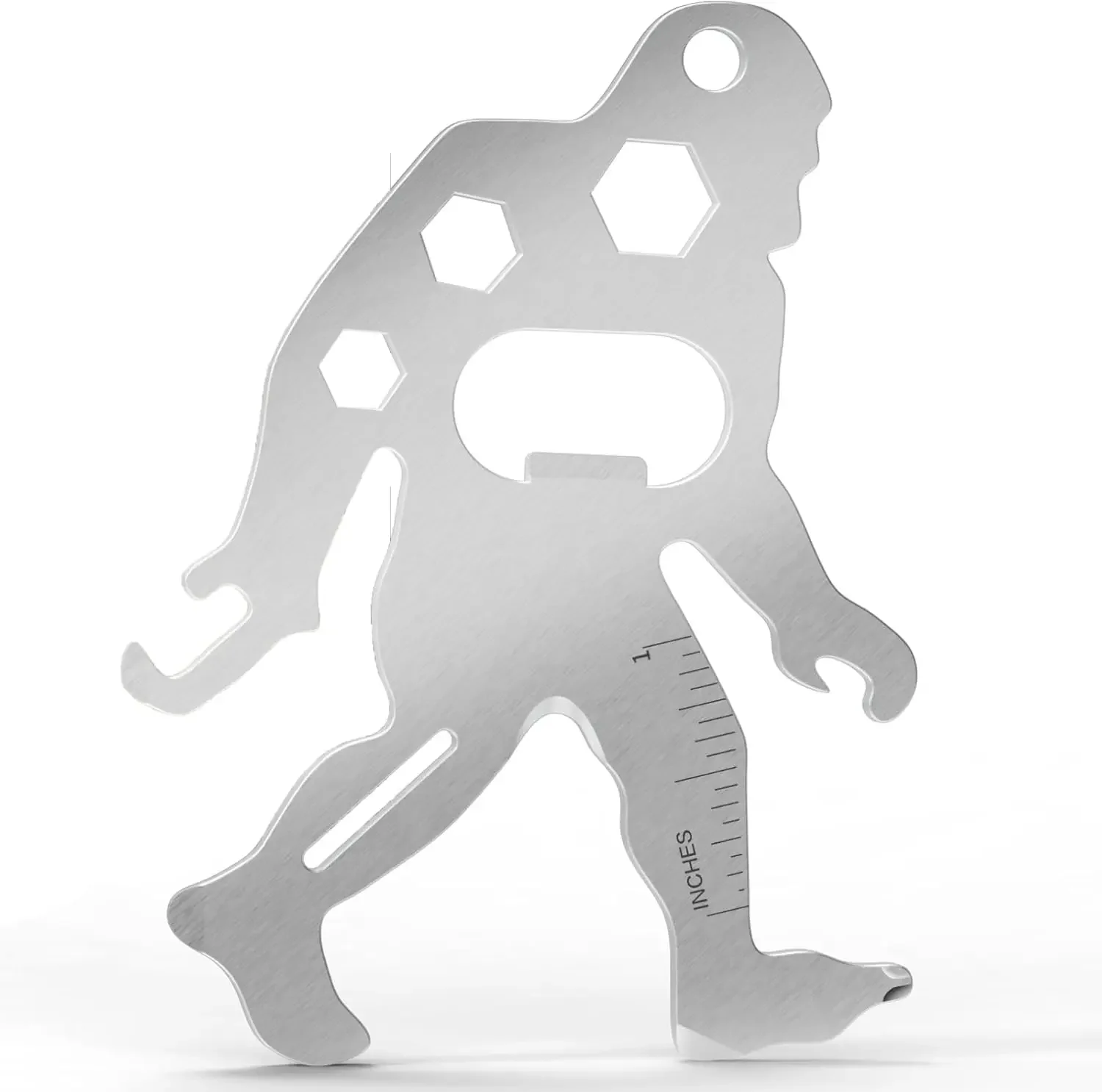 قطعة واحدة من بطاقة أدوات متعددة الوظائف من الفولاذ المقاوم للصدأ في الهواء الطلق، بطاقة أدوات قلادة المفاتيح، أداة عالمية #1