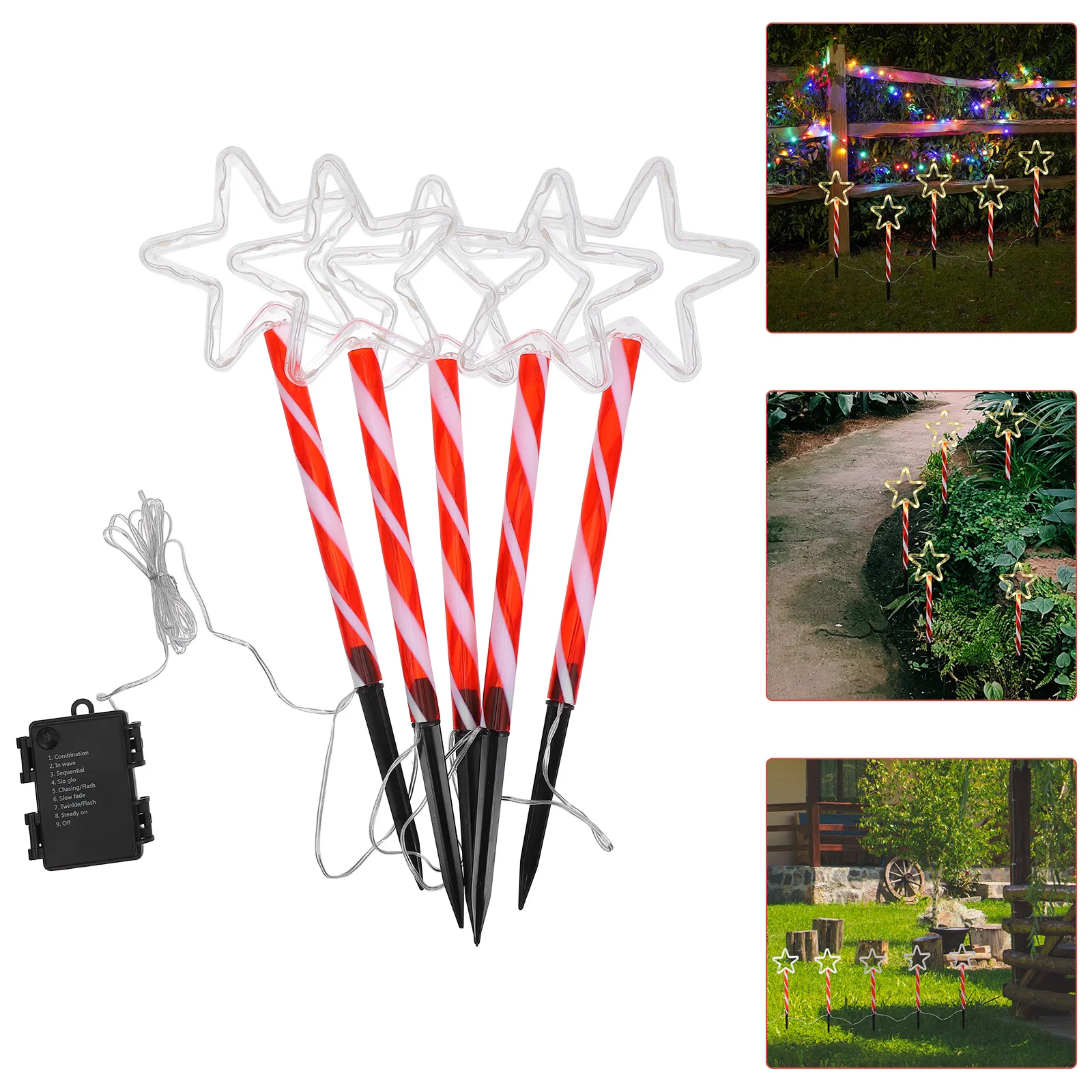 

1Set LED Christmas Stake Lights Outdoor Garden Pathway Lamp Waterproof Lawn Stakes Decorations