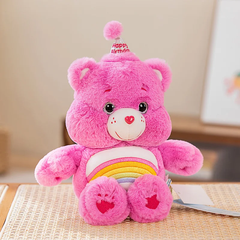 Care Bears Cute Rainbow Birthday Bear Plush Toys Lovely Cartoon Bear Soft Stuffed Dolls Homdecor Sleeping Plush Pillows