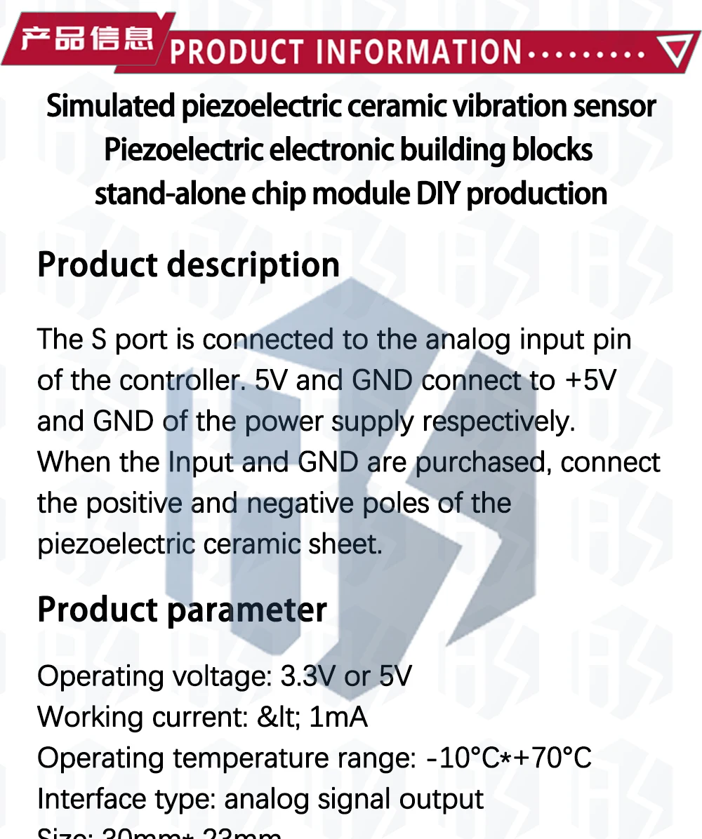 1PCS DIY KIT 3,3 V/5V Keramik Piezo Vibration Sensor Modul Analog Controller Elektronische Komponenten Liefert sensor für Arduino – Detail 3