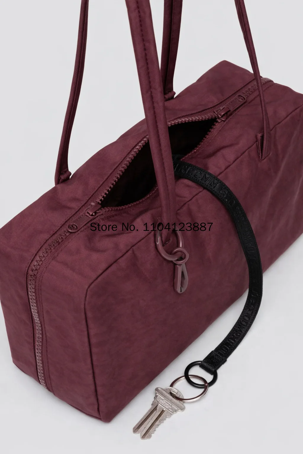 Nylon Quadratische Schultertasche Große Kapazität Canvas-Handtasche Leichte Reißverschluss-Tragetasche Tägliche Pendler-Reisetasche Aufbewahrungstasche Fitness-Geschenk – Detail 10
