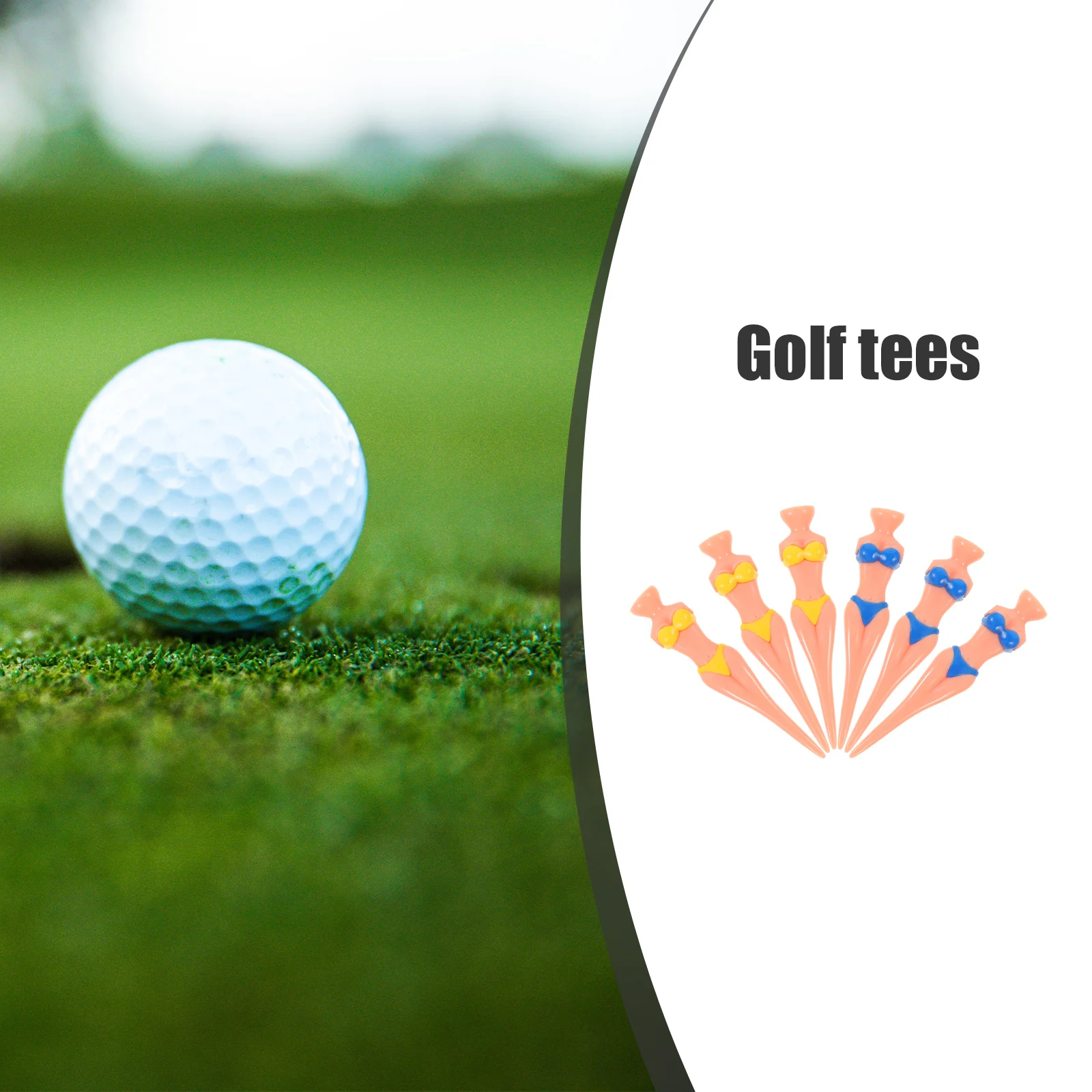 

6pcs Golf Lady Tees Pink Plastic Durable Reusable Stable Ball Holders Practice Training Western Style Golf Accessories