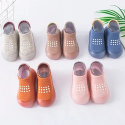 Baby Boy First Walkers Children Sock Shoes Non-slip Floor Socks Boy Girl Soft Rubber Sole Shoes Toddler Sock Infant Booties