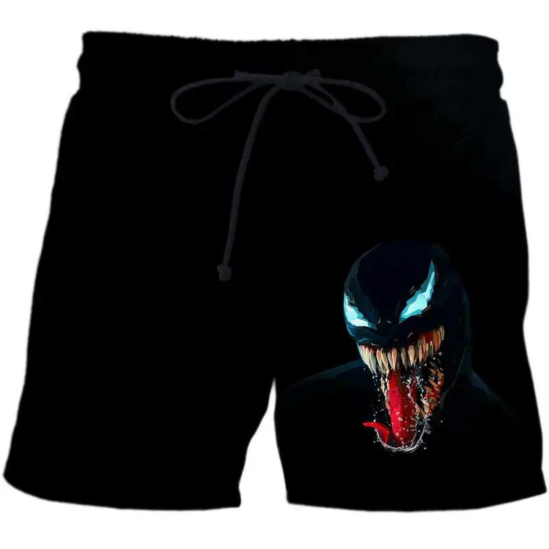 Marvel Legends celana pantai Venom pria, bawahan olahraga kasual Hip Hop nyaman cepat kering hadiah liburan