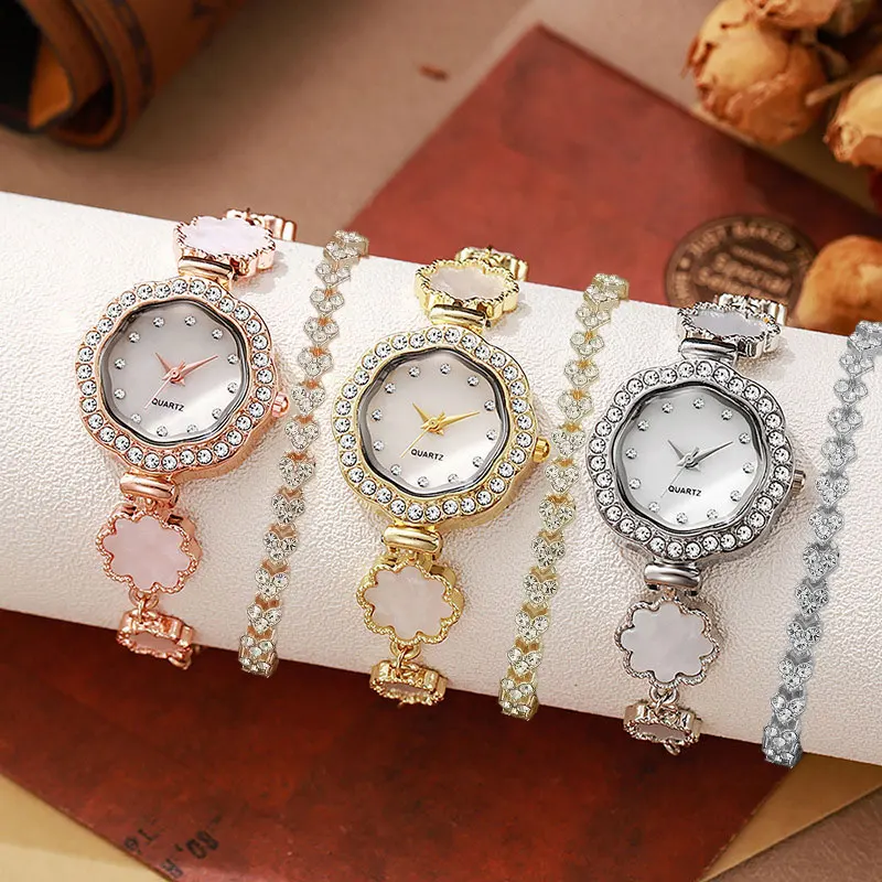 

Модные женские часы с подсолнухом и золотым браслетом, винтажный роскошный стиль Ins, элегантные и универсальные кварцевые женские часы