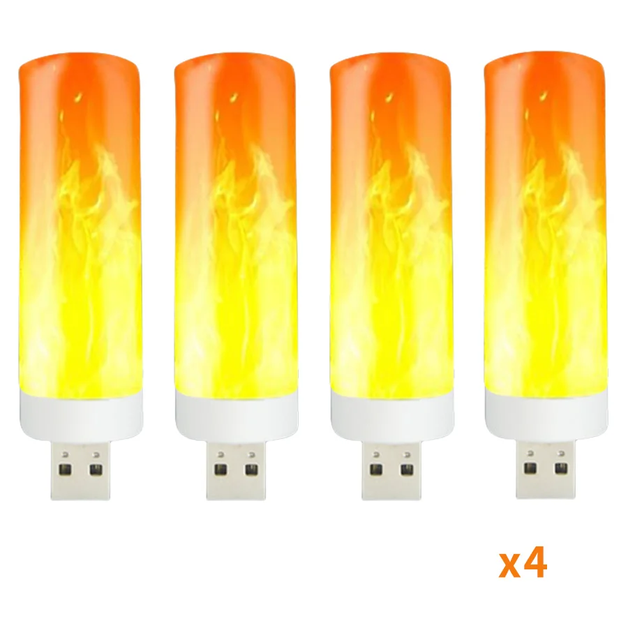5V USB LED Flame Effect Glühbirnen USB Flamme Lampe Kerze Glühbirne Flammenloses Nachtlicht Flackernde Feuer Glühbirne für Home Party Decor
