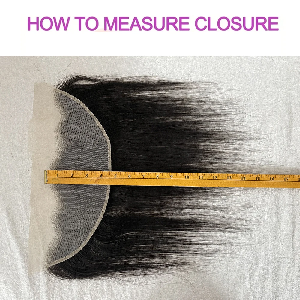 12-24 بوصة 13x4 الدانتيل أمامي الشعر البشري قبل قطعها الطبيعي الأسود 100% الشعر البشري الأذن إلى الأذن الدانتيل أمامي مستقيم 13x4 إغلاق #6