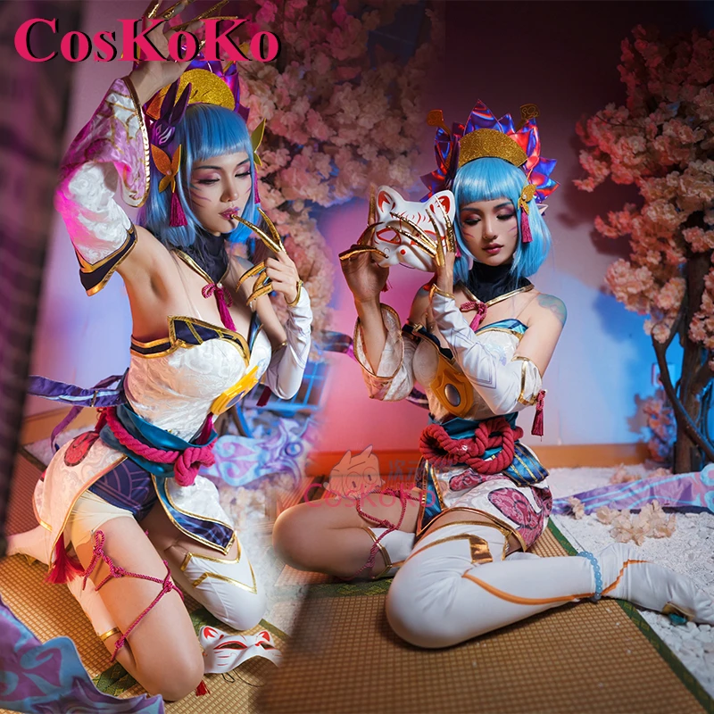 CosKoKo Evelynn Cosplay Anime Game LOL Costume Soul Lianhua Fashion Sweet Uniform Women Halloween Party Role Play Clothing S-XL