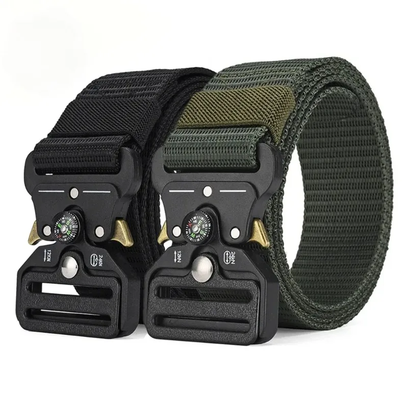 Men's Belt Outdoor Multi Function Compass Belt High Quality Canvas For Nylon Male Luxury Belts