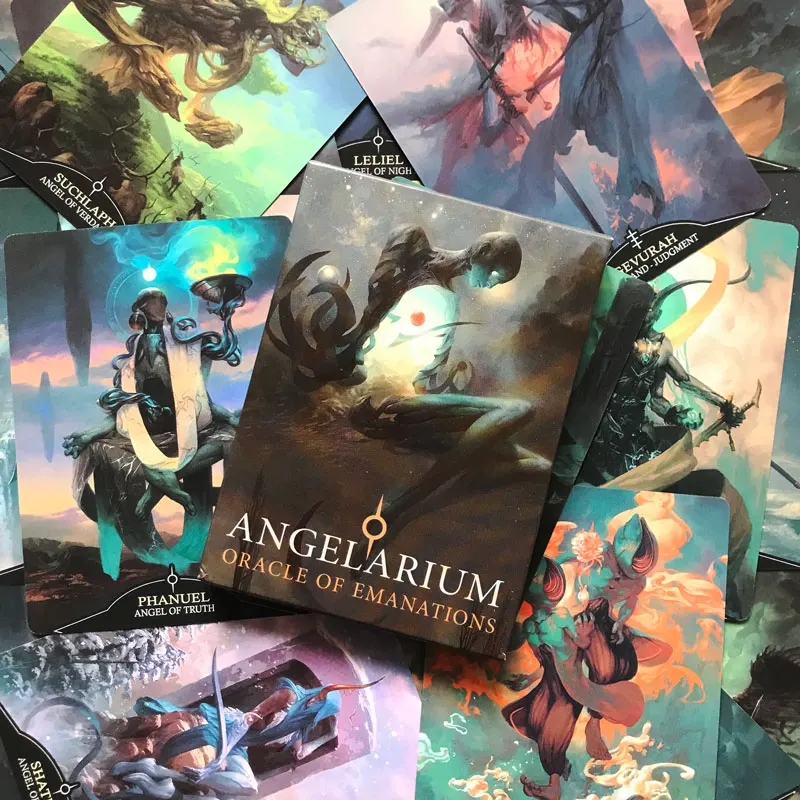 Hot sales Angelarium Oracle Of Emanations Oracle Tarot Fate Waarzeggerij Profetie Kaart Familie Party Game Tarot PDF Gids