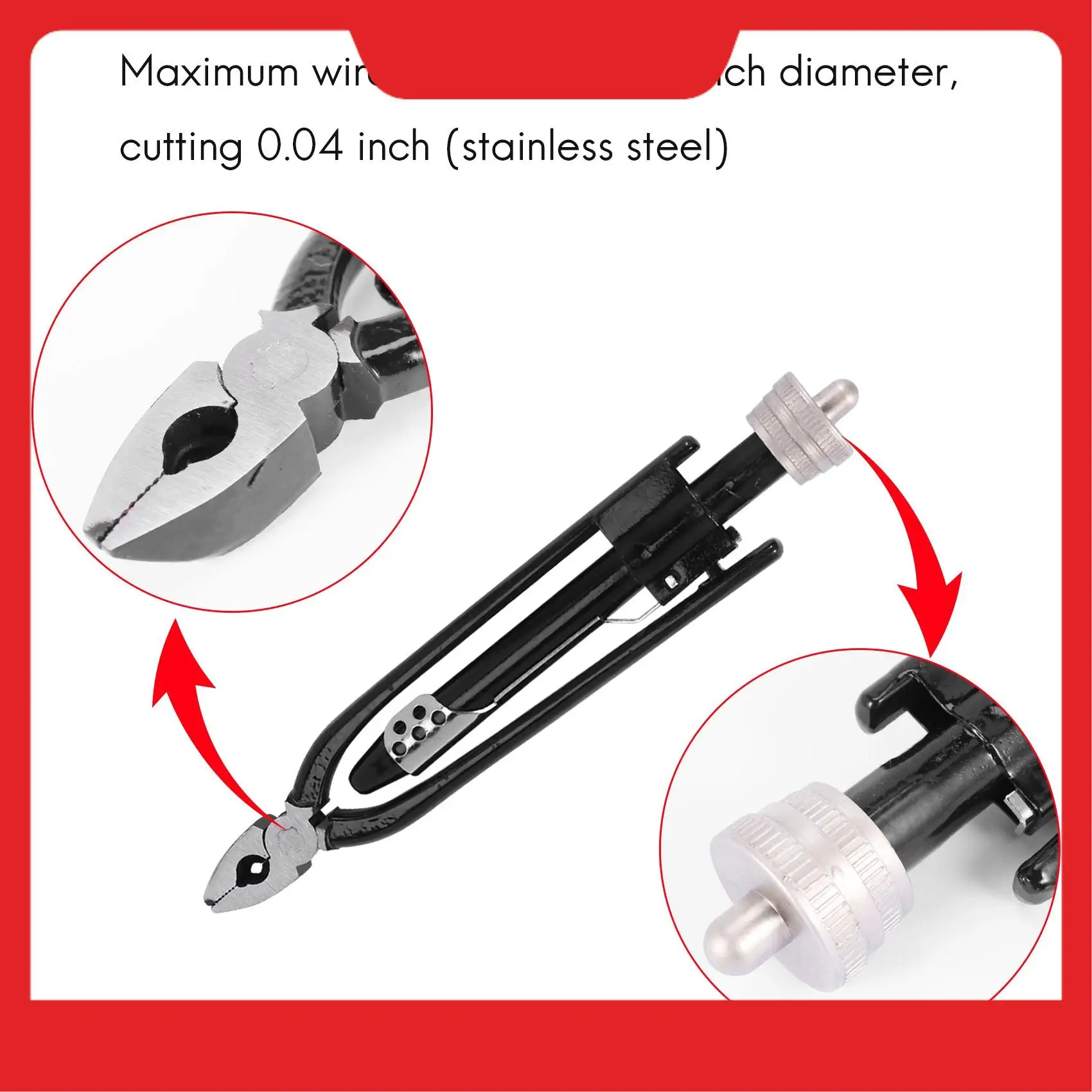 

A32HOT-6-дюймовые плоскогубцы для скручивания безопасной проволоки с боковой резьбой и 25-футовой проволокой из нержавеющей стали