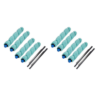 【HOT-SALE】12Pcs Floor Washing Robotic Cleaner Main Brush & Scraper Replacement For Ilife W400 Floor Washing Robot Parts
