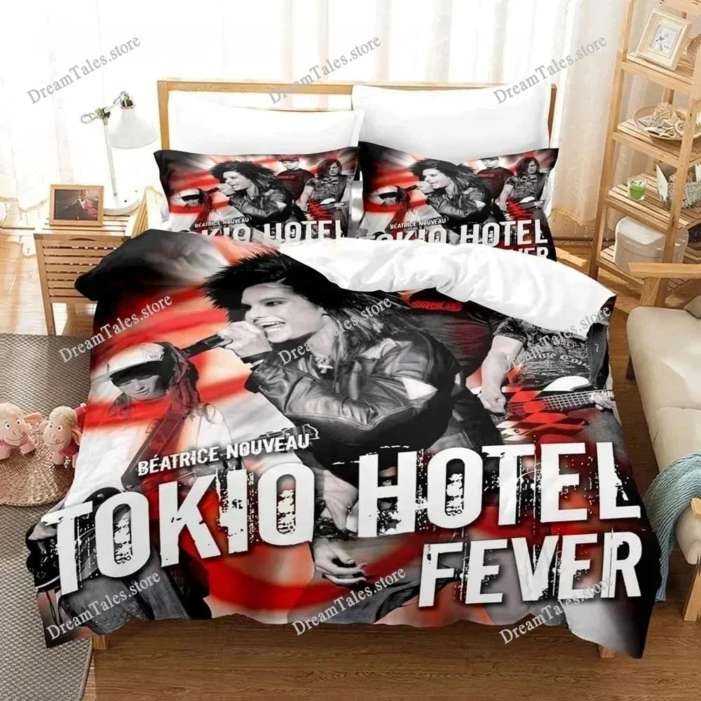 

3D Print Tokio Hotel Bedding Set Boys Girls Twin Queen King Size Duvet Cover Pillowcase Bed Boys Adult Home Textileextile