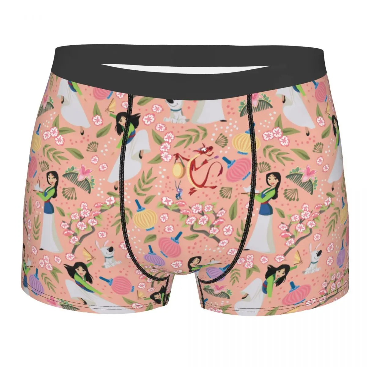 

Custom Mulan Princess Underwear Men Breathable Boxer Briefs Shorts Panties Soft Underpants For Male