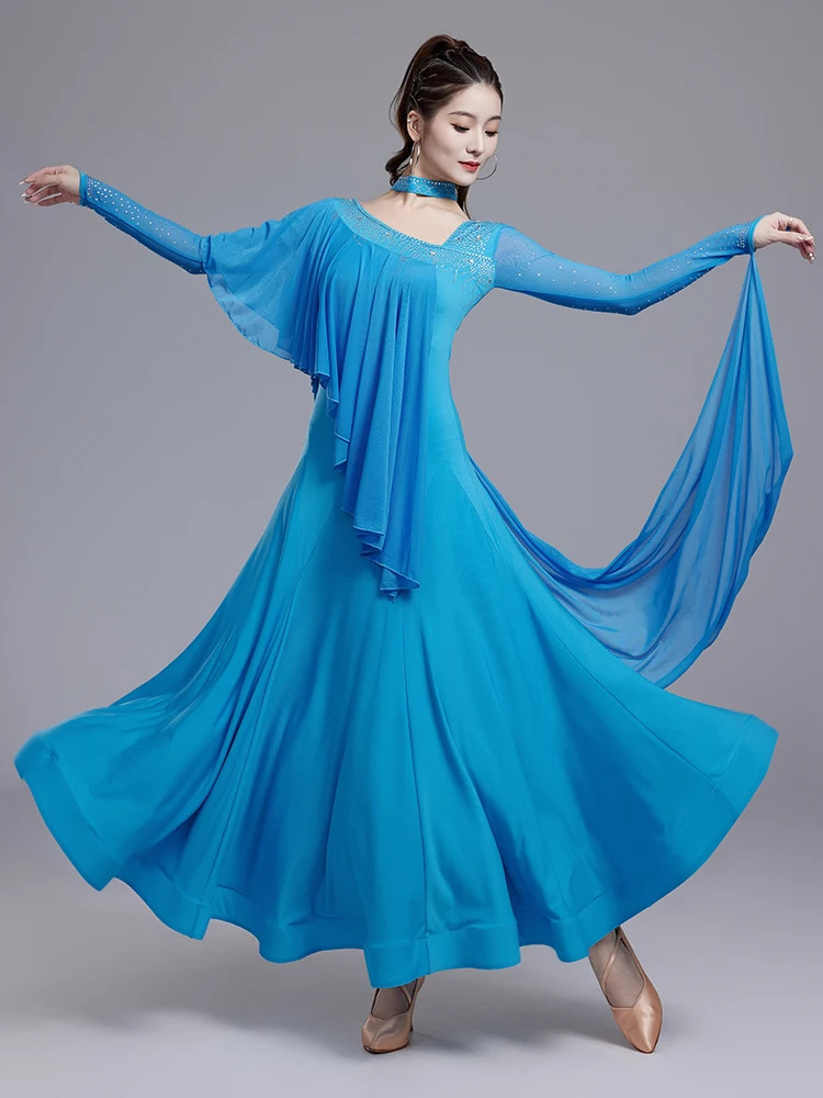 

2025new Modern Dance Dress National Standard Waltz Friendship Professional Competition Performance Costumes 7213
