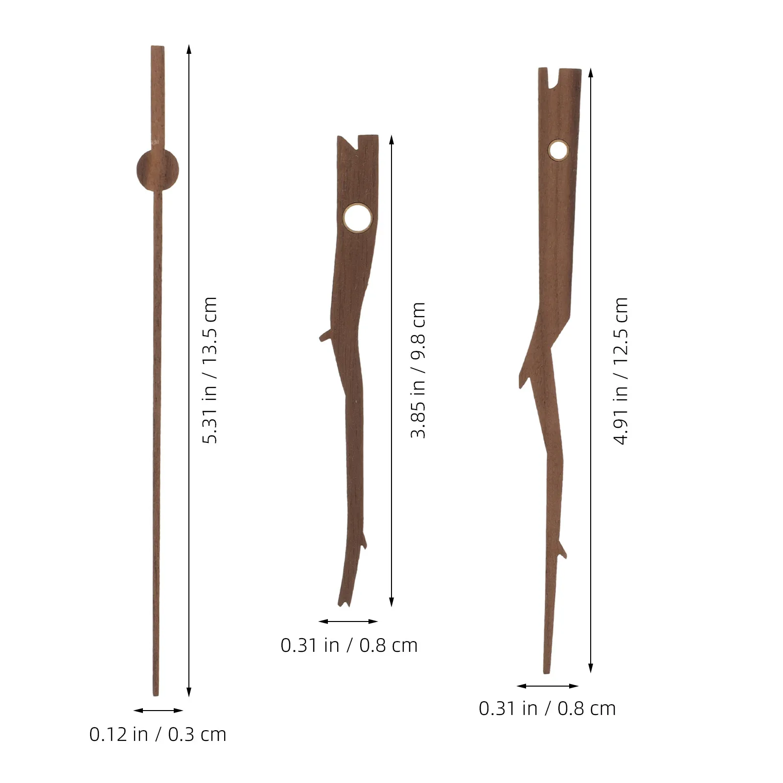 5Sets Wooden Clock Hands Excellent Durability Simple Installation Exquisite Design for DIY Wall Clock Repair Replacement view 2
