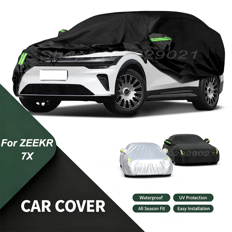 Car Cover For ZEEKR 7X Waterproof Dustproof Outdoor Protection, UV Snow Sun Resistant Auto Exterior Cover Car Sunshade