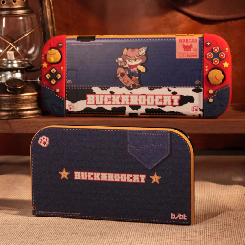 

Protective Case For Nintendo Switch 2 Cowboy Cat Silicone Anti-slip Protective Case Base Denim Blue Trim Shell