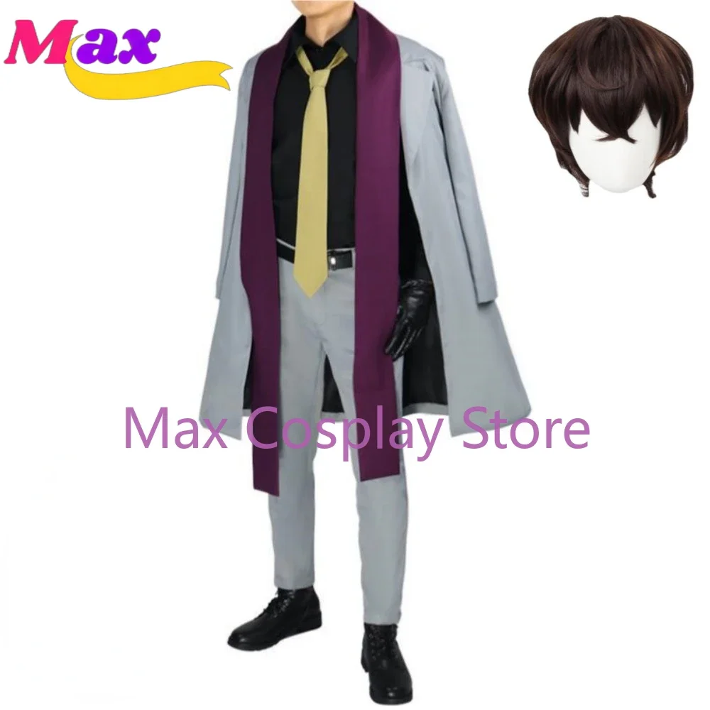 

wby2 Cos Anime BEAST If Dazai Osamu Cosplay Costume Wig Trench Shirt Pants Halloween Uniform Adult Man Woman
