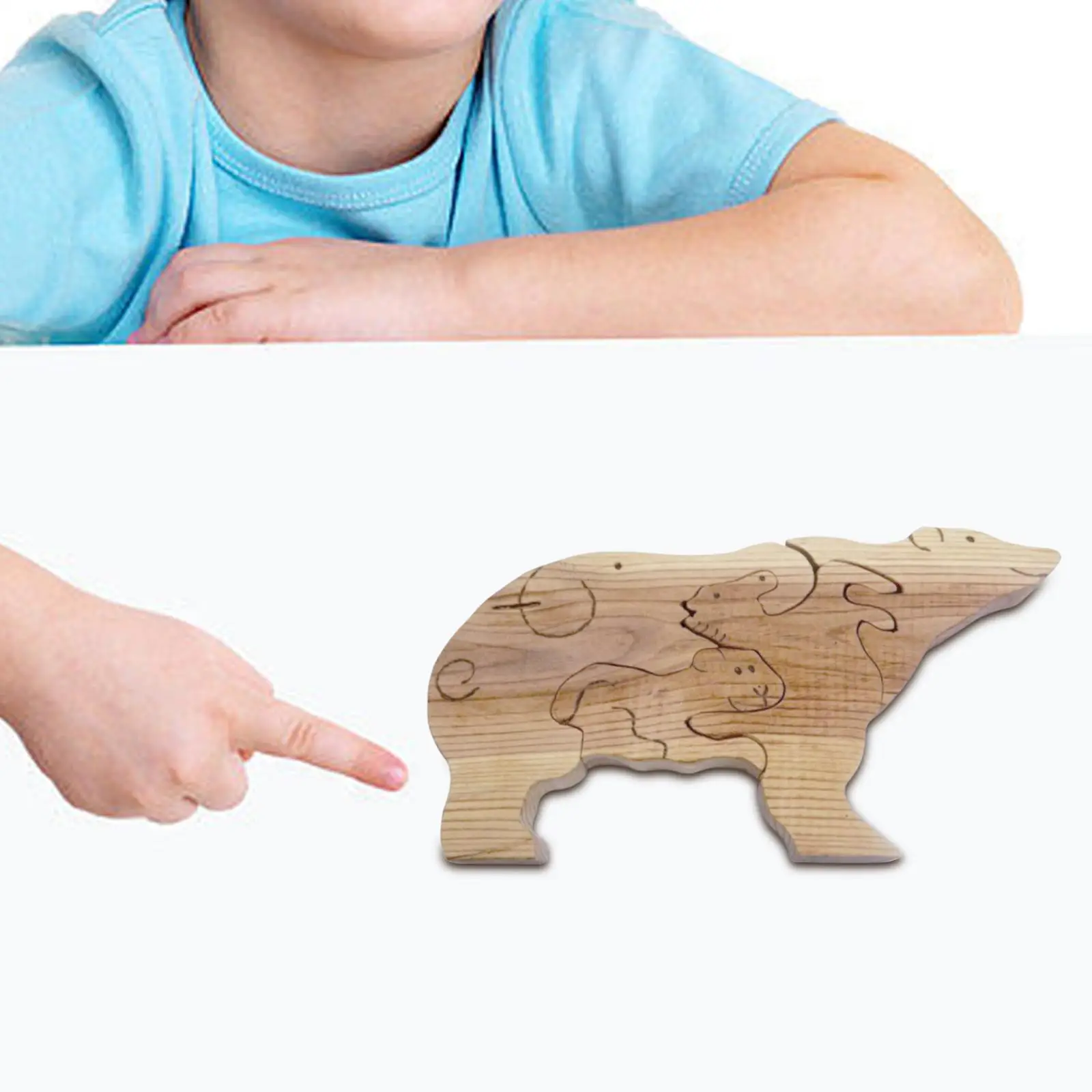 

Wooden Bear Puzzle Educational Toy Easy Patterns Birthday Gift for Dads Moms
