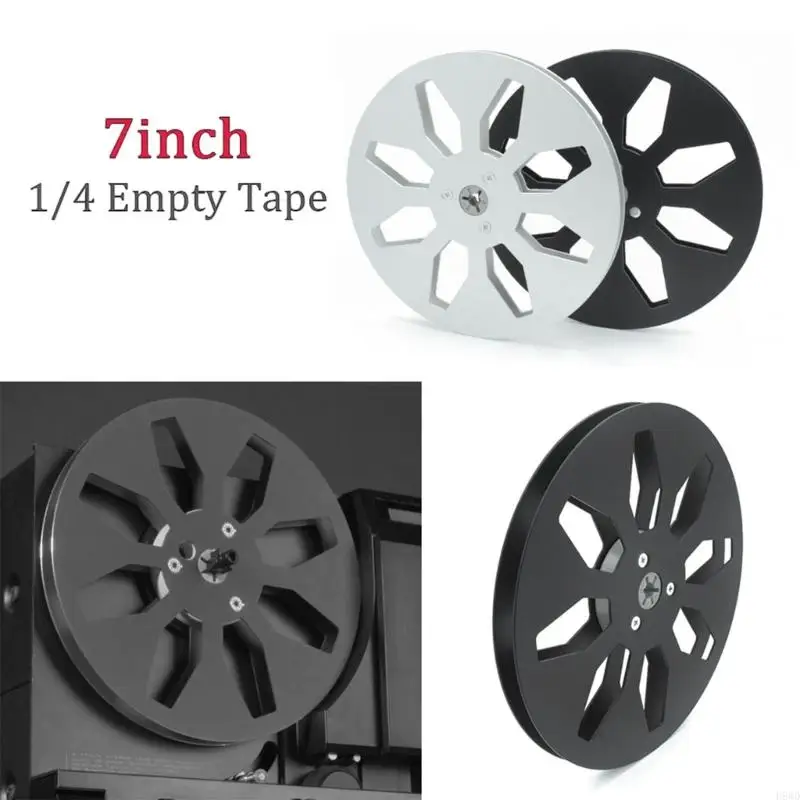 Tape Take-Up Wheel 7in 8 Hole Metal Open Frame for Tape Transfer, Archive Storage, and Deck Workflow Support Use H8WD