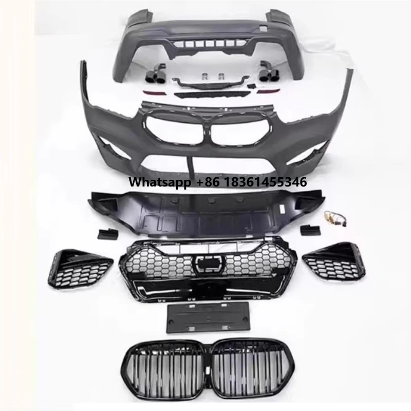 

for X1 16-22 Modified to X3M New Style Front Rear Bumper Grille Tail Throat Assembly Car Body Kit