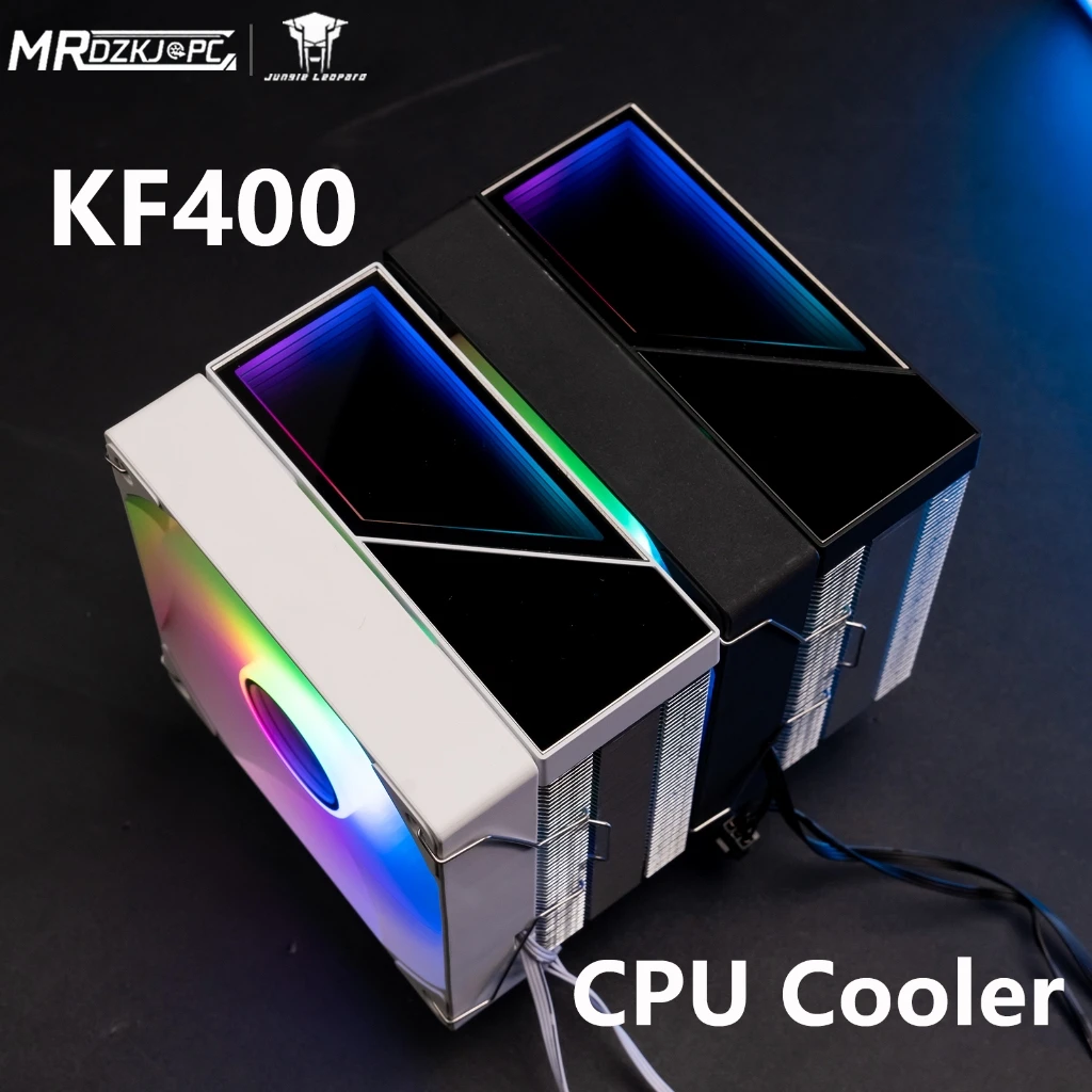 Jungle Leopard KF400 ARGB CPU Cooler 120mm PC Fan Infinity Mirror ARGB Top Cover For Intel LGA1155 LGA1200 LGA1700 LGA1366