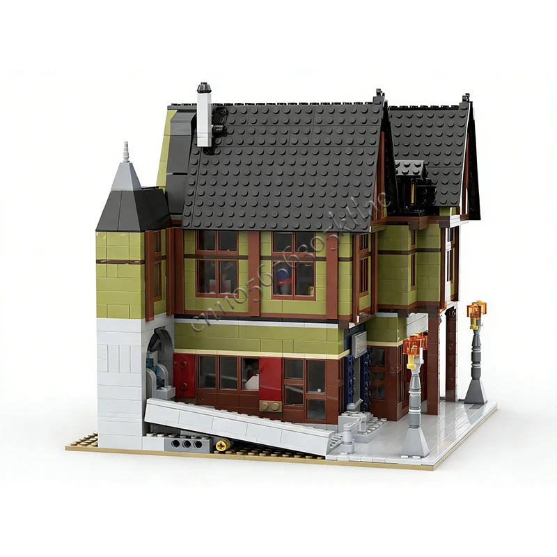 1659 ELEMENTÓW Średniowieczny Antyczny Dom z Półdrewnianą Konstrukcją MOC Personalizowany Modułowy Zestaw Klocków Technologicznych DIY Zabawka Prezent Urodzinowy