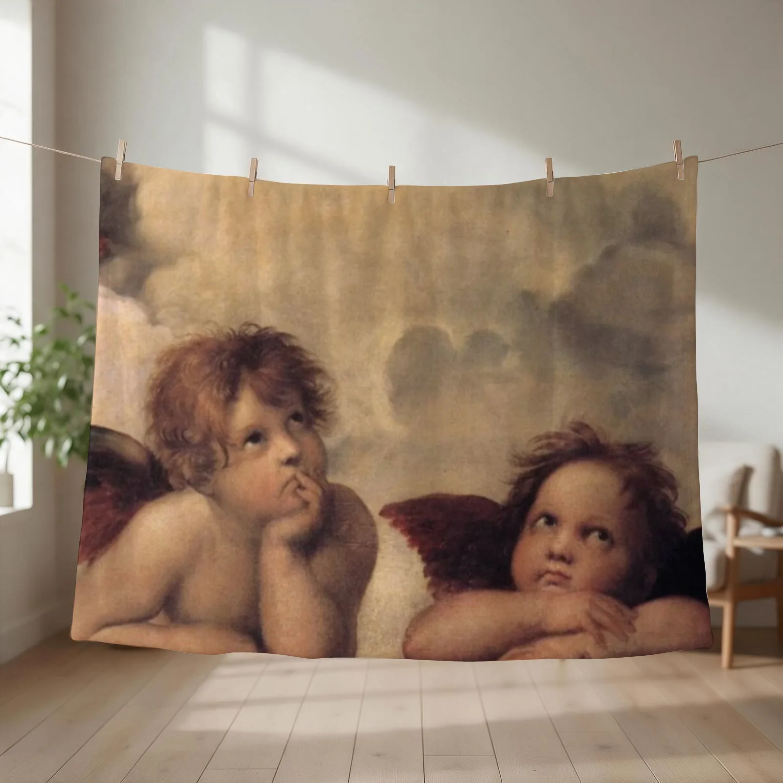 New THE SISTINE MADONNA (detail) - RAPHAEL Throw Blanket couch cozy soft plush fuzzy picnic outdoor blanket
