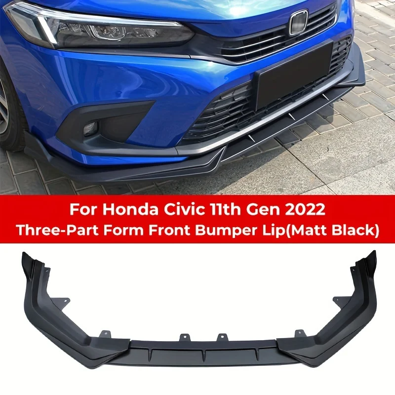 Install 11th Generation Honda Civic Front Bumper Splitter Diffuser Body Kit for Enhanced Aerodynamics and Bumper Protection