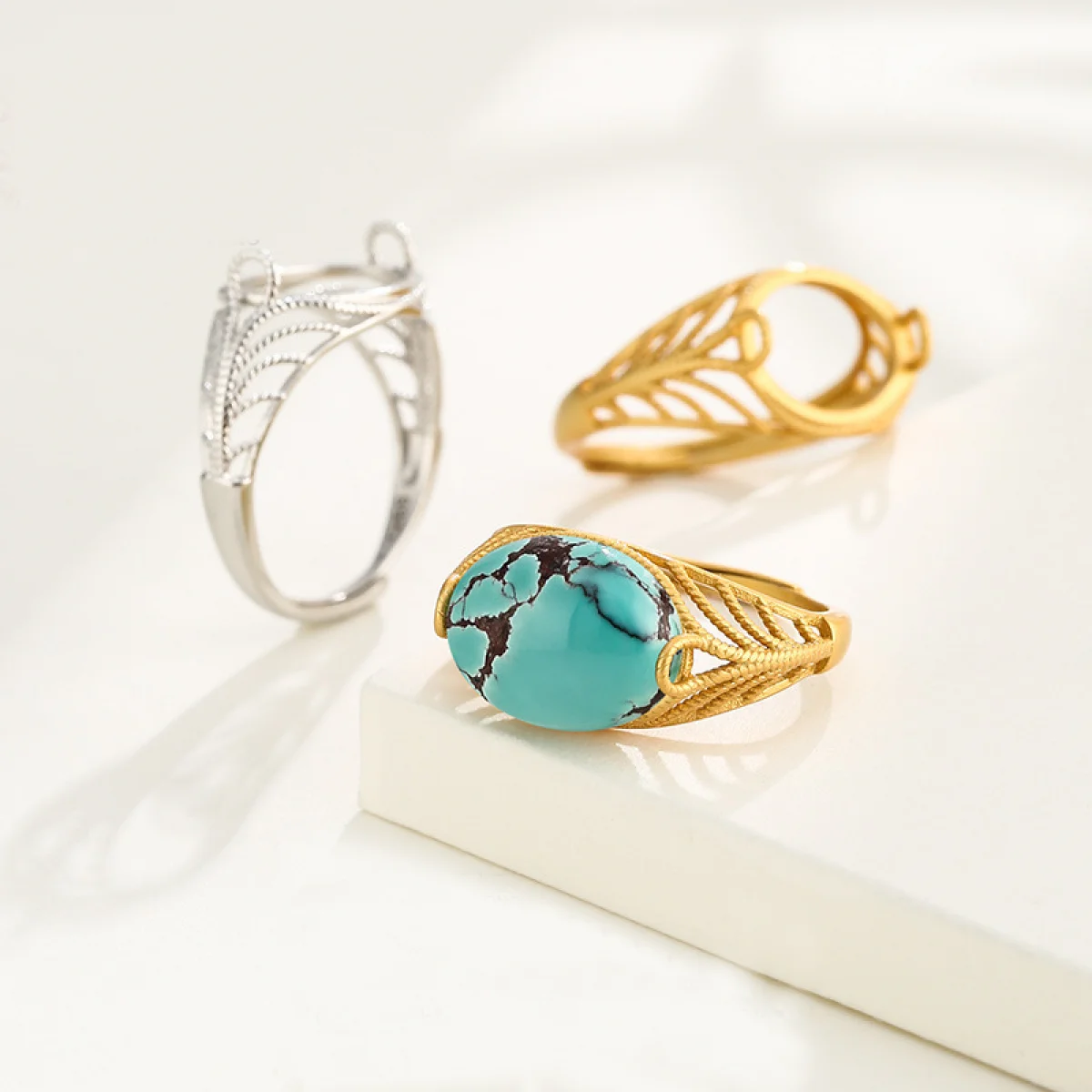 925 Sterling Silver Adjustabe Blank Ring Base 5X7/6X8/7X9/10X12/10X14mm Oval Cabochon DIY Ring Setting Jewelry Findings Making