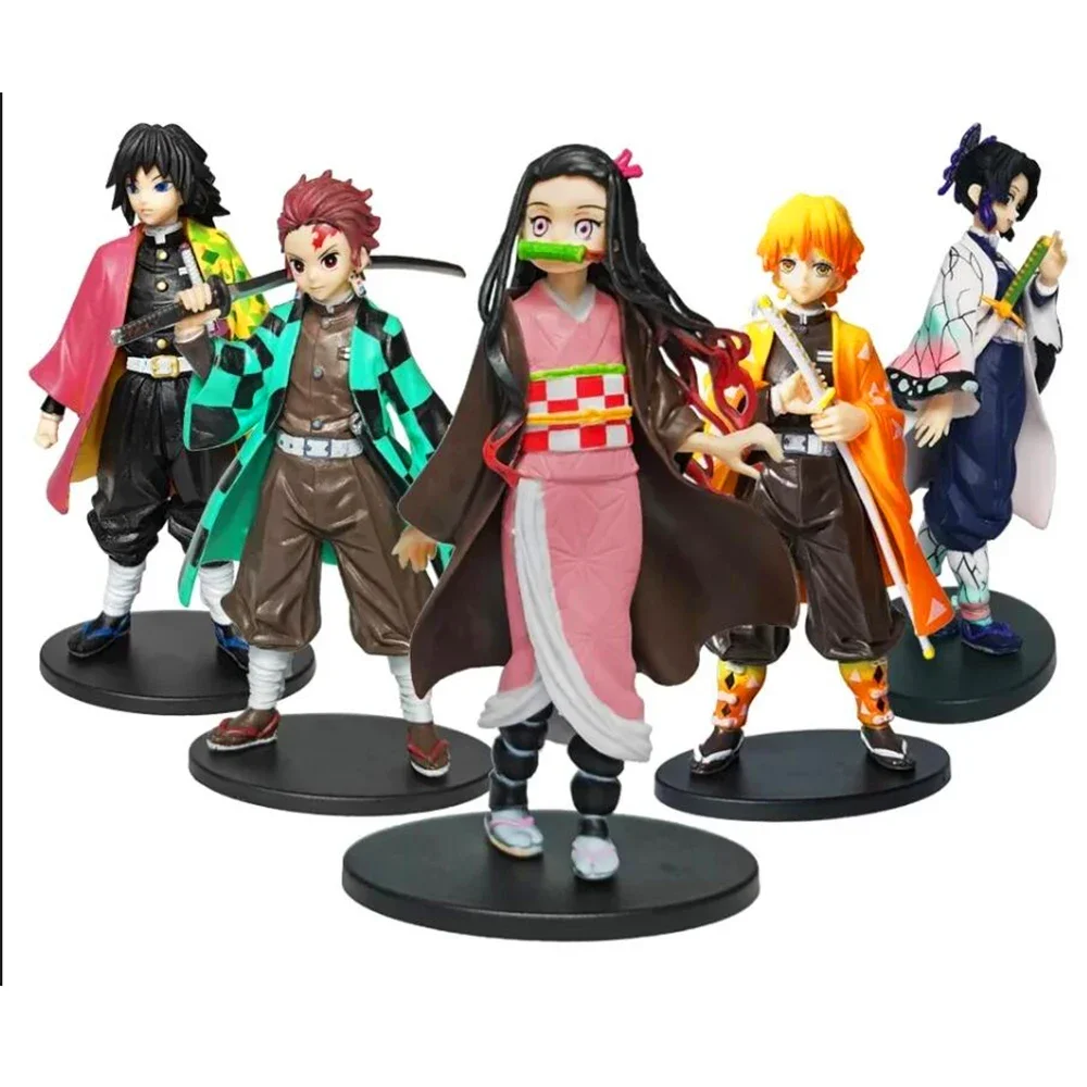 

HOTHOT SALE Anime Kamado Tanjirou Nezuko Demon Slayer Figure PVC Model Toy Zenitsu Figurine Inosuke Kimetsu No Yaiba