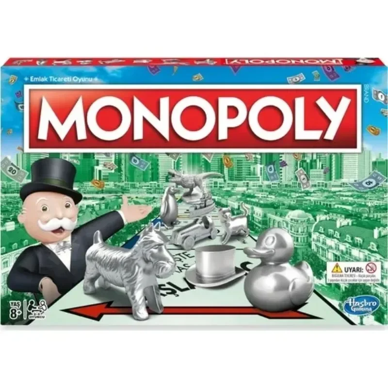 Monopoly Classic Board Game Fast Dealing Property Trading New Token Family Party Table Game for Kids Adults Gift