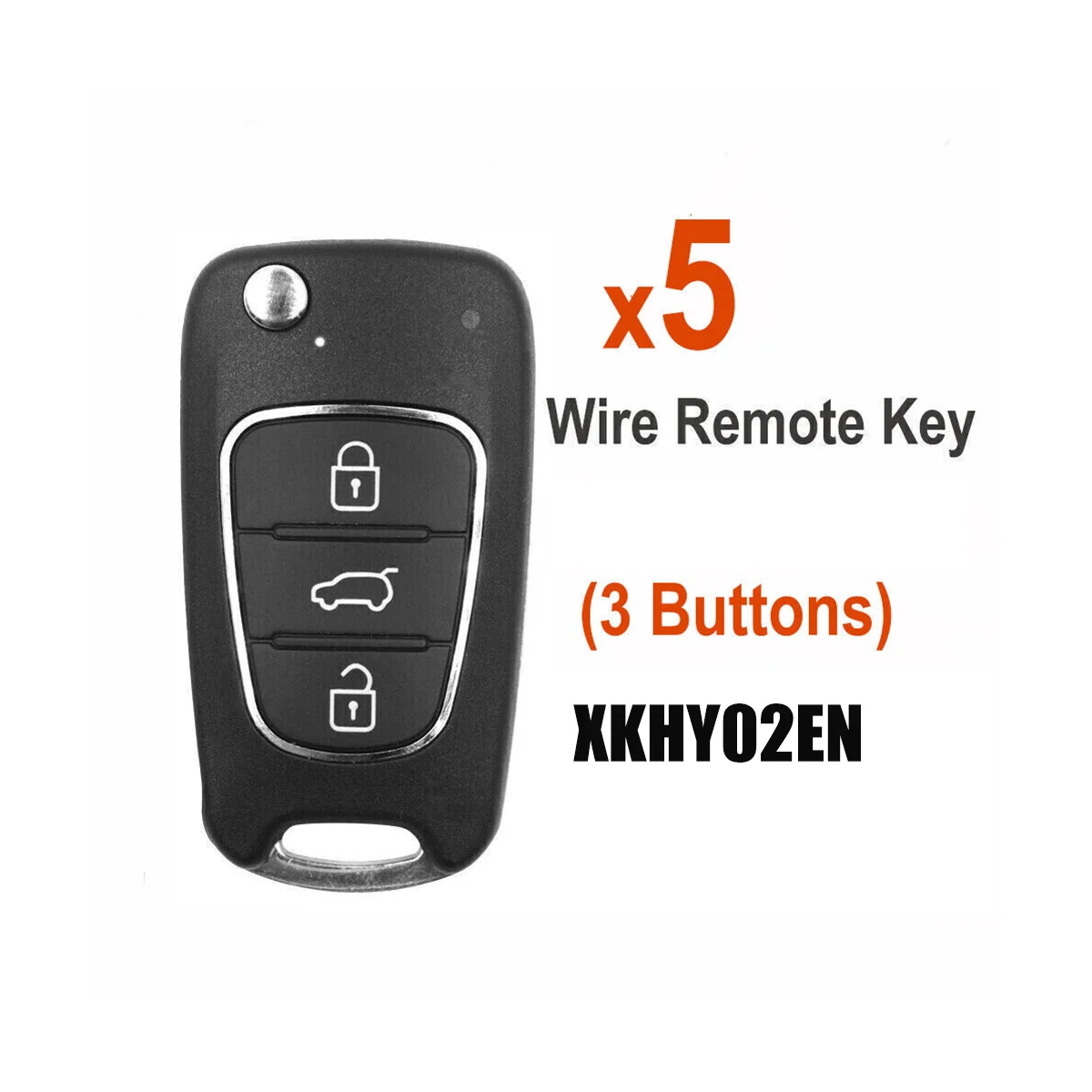 For Xhorse XKHY02EN Universal Wire Remote Key Fob 3 Buttons for Hyundai Type for VVDI Key Tool