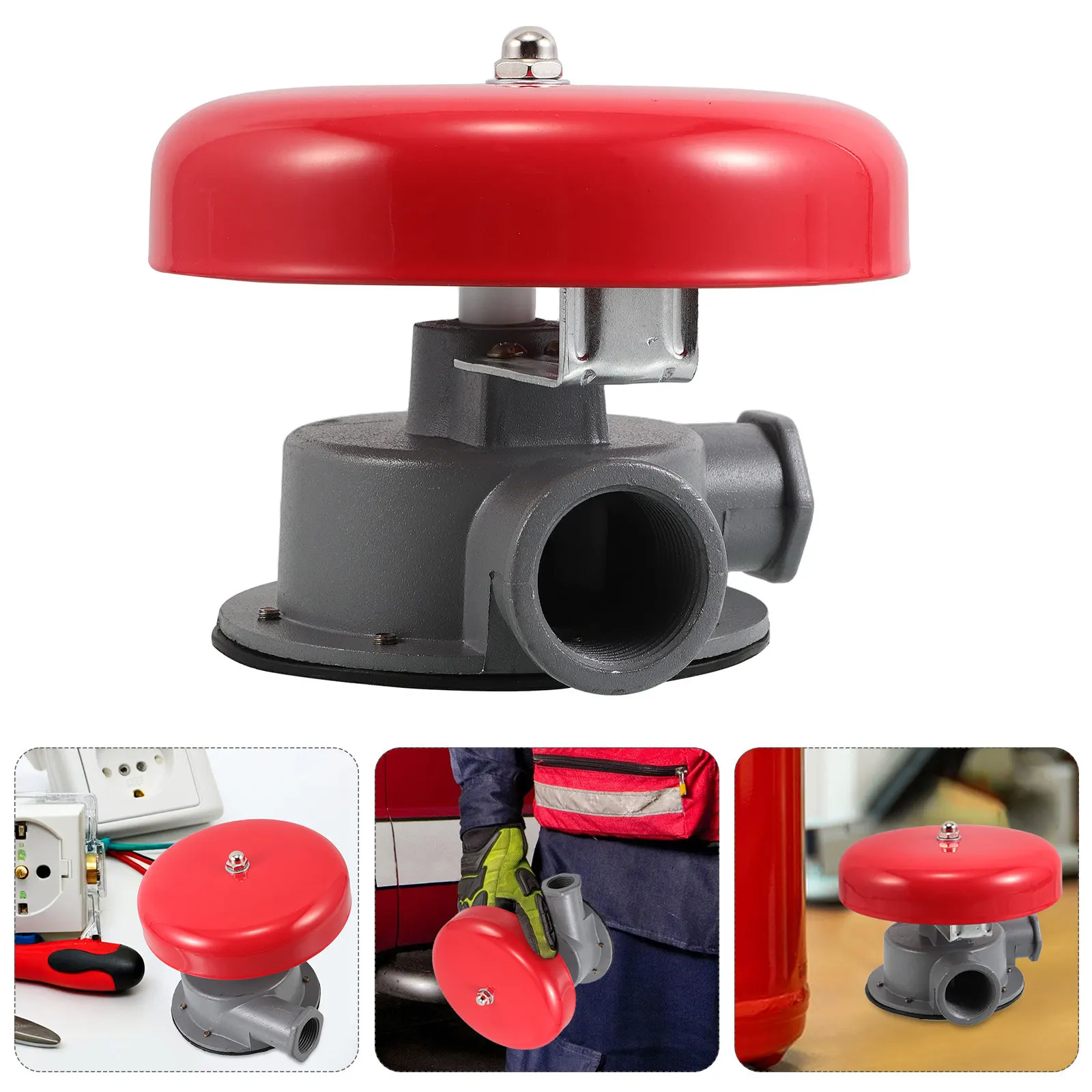 Fire Hydraulic Alarm Bell Metal Waterproof Loud Ringing Device for Residential Commercial Industrial Factory Fire Safety Alarm