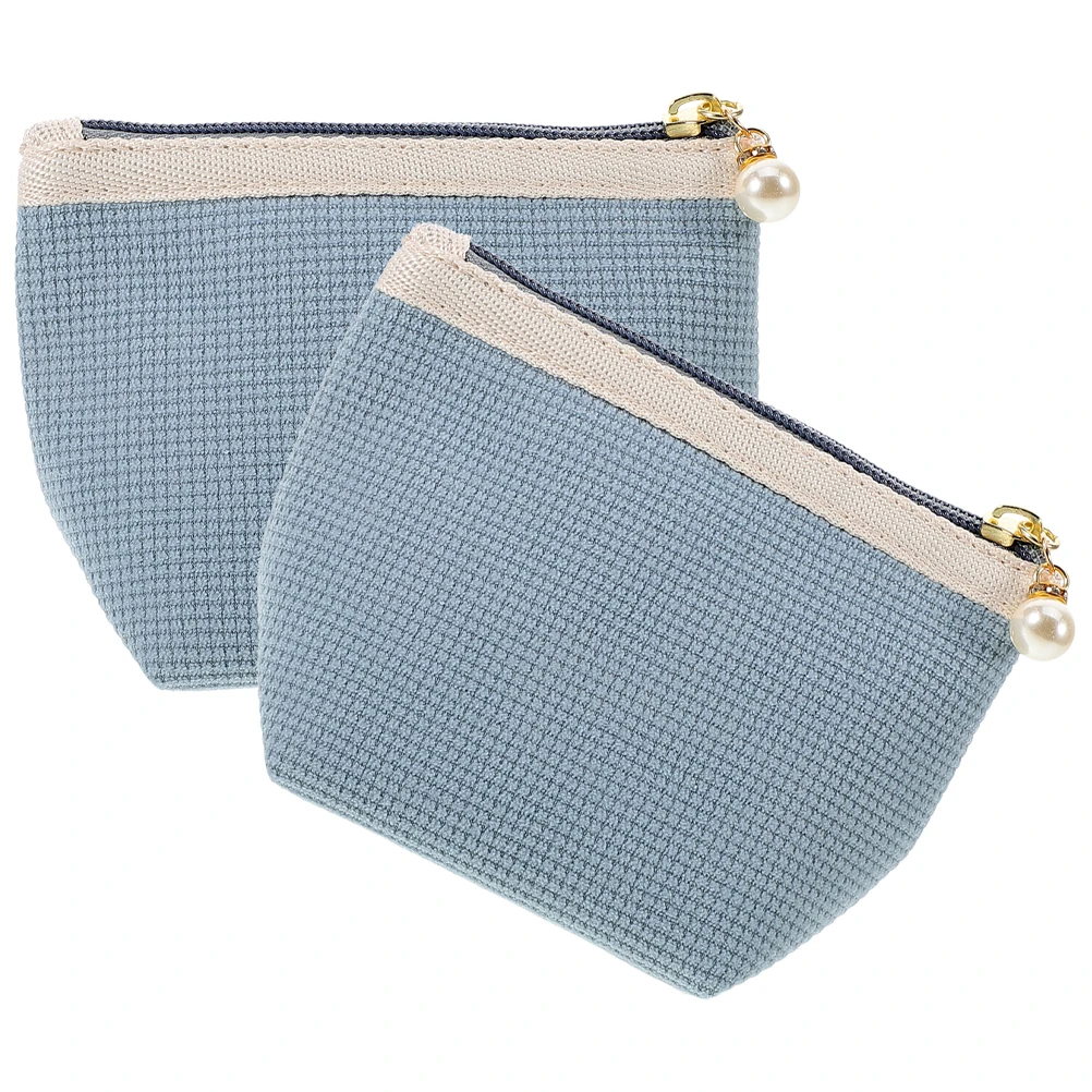 

2Pcs Lipstick Storage Bag Compact Travel Makeup Pouch Small Purse Women Water Resistant Multifunctional