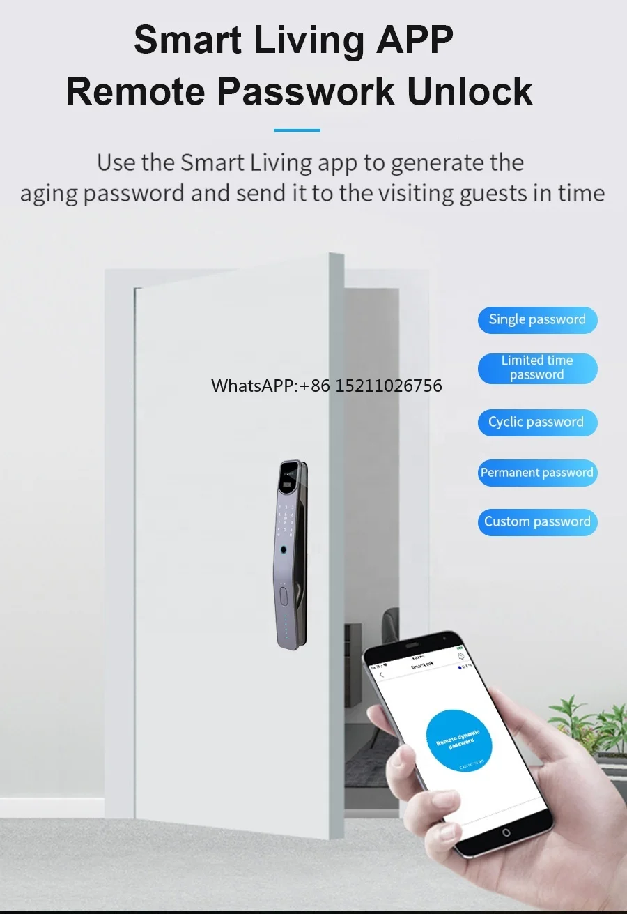 Latest smart wifi lock with high resolution fingerprint door lock remote door lock Tuya smart life wifi fingerprint