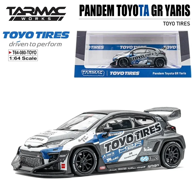 Tarmac Works 1/64 PANDEM TOYOTA GR YARIS TOYO TIRES Alloy Toy Motor Vehicle Diecast Metal Model Gifts