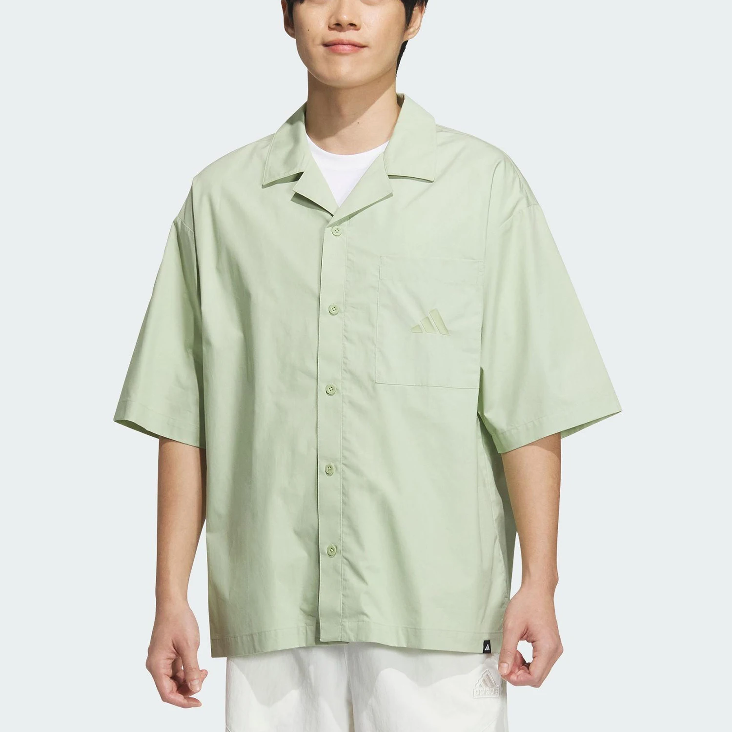 

Adidas genuine Summer Men's Loose Sport Casual Turn-Down Collar Shirt JL6056