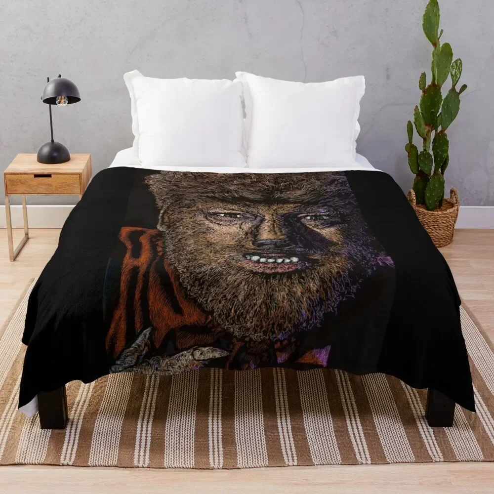 

THE WOLFMAN - 1941 Throw Blanket Nap Hairy Retros Soft Plaid Blankets