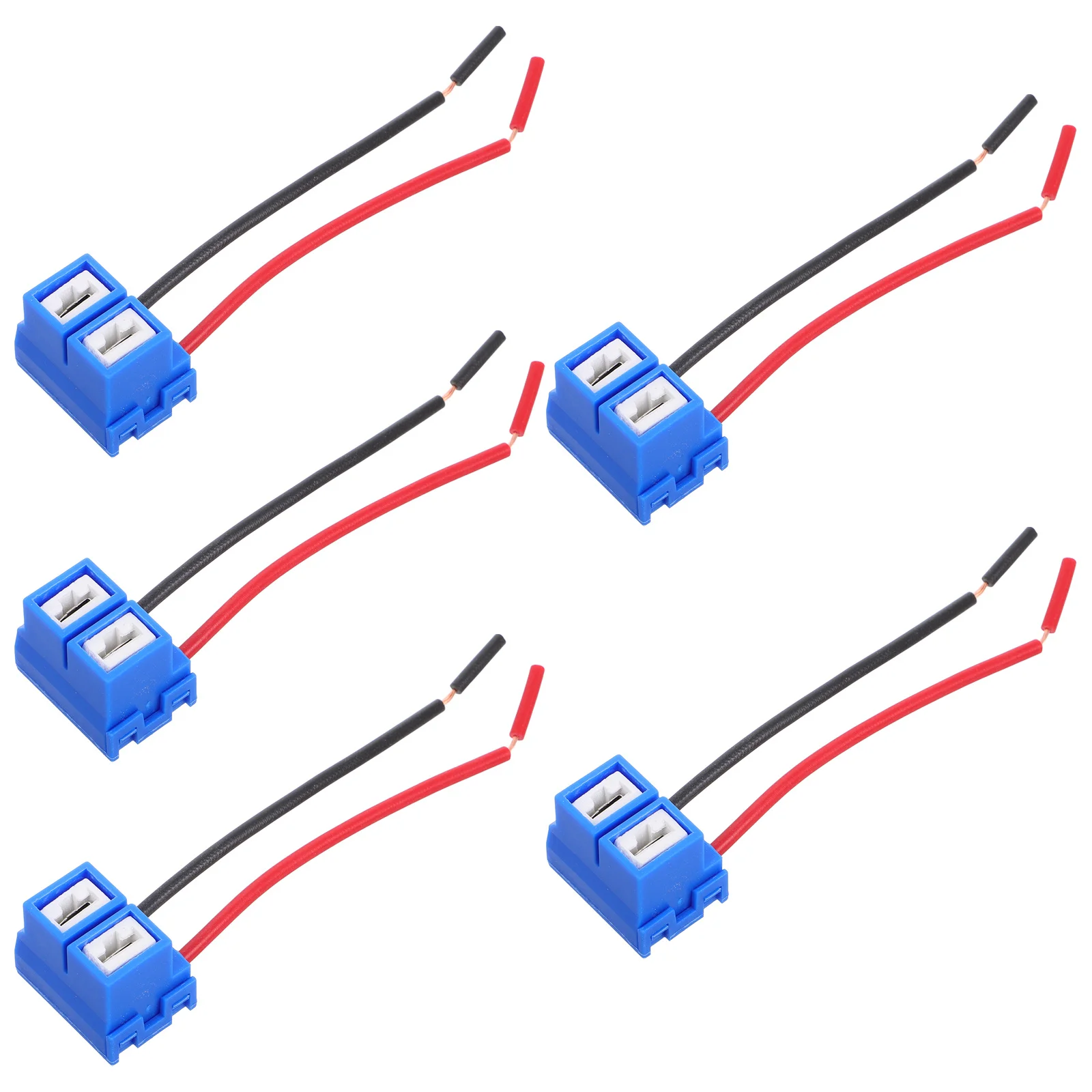 

5Pcs Ceramic Headlight Socket H7 Plug Adapter Car Bulb Socket Replacement Headlight Wiring Harness Extension Stable Connection