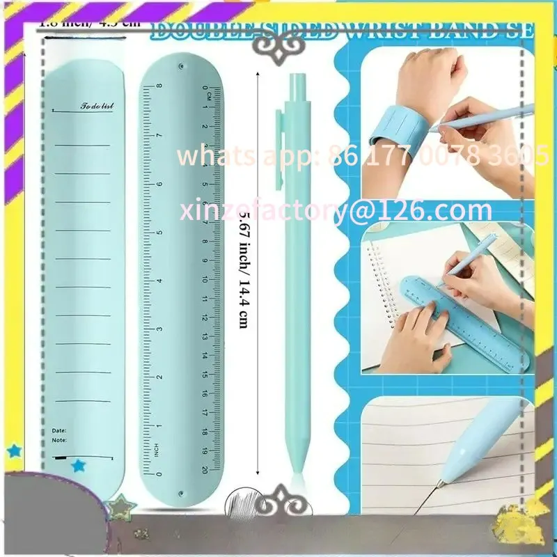 

Customizable New 12 Sets Slap Silicone Memo Wrist Band And 1.0 Mm Ballpoint Pen Kit Writable Memo Wristband Erasable For Nurse