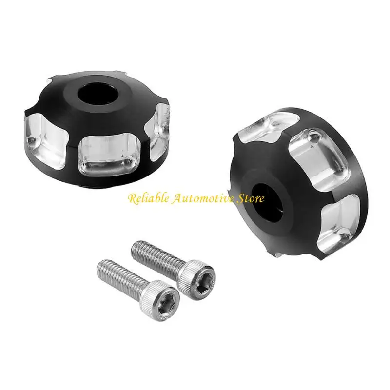 M68B Quick Installation Handlebar End Caps Plug Replacement ATV Accessories Aluminum Alloy Hand Grip End Cap with Bolts